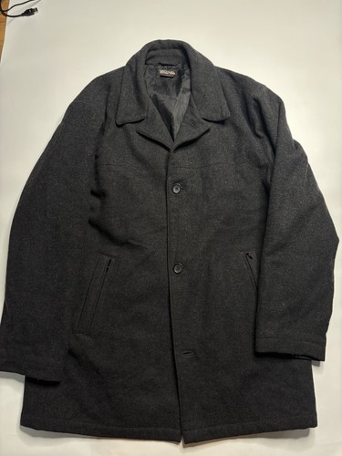 Cappotto Michael Kors uomo L grigio misto lana manica lunga monopetto pea VEDI