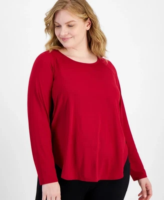 Camiseta de manga larga ID Ideology Essentials talla grande, látigo de arándano, 3X Foto 1 de 3