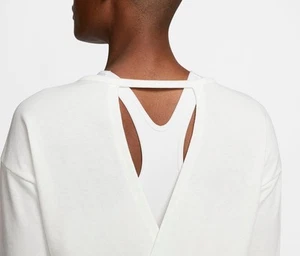Nike Dri-fit Yoga Long Sleeve Wrap Cover Up Women’s Cream Color Large - Picture 1 of 12