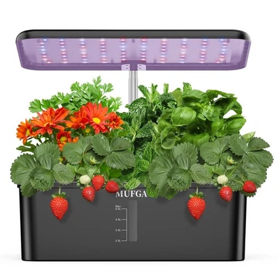 MUFGA 12 Pods Hydroponics Growing System, Indoor Garden with LED Grow Light, ... - Image 1 of 4