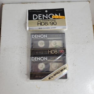 DENON HD8 90 Cassetta Audio a Particelle di Metallo Tipo II Alta Posizione Confezione da 2 Sigillate - Foto 1 di 2