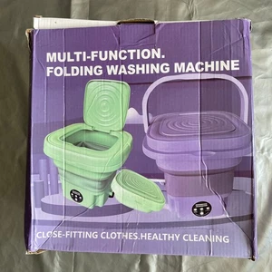 Multi-Function Folding Washing Machine Green Washer Compact Travel 9L 12V - Picture 1 of 13