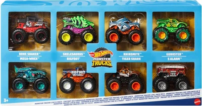 Monster Trucks - Set Da 8 Camion Die-Cast in Scala 1:64, Con Hero E I Personaggi - Immagine 1 di 4