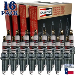 16 Pack Champion Iridium Spark Plugs for 2006-2008 Jeep Commander 5.7L V8 ps - Picture 1 of 5