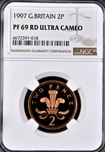 1997 2p Two Pence NGC PF69 RD Proof Great Britain Royal Mint - Picture 1 of 2