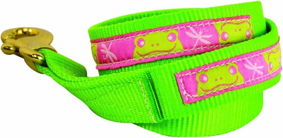 Perri's Color Duo Ribbon Nylon Lead Color: Frog, Size: 6' - Image 1 of 1