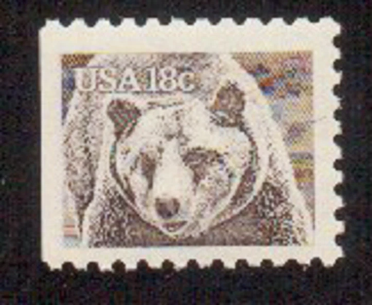Scott #1884... 18 Cent...American Wildlife/ Brown Bear...3 Stamps - Image 1 of 1