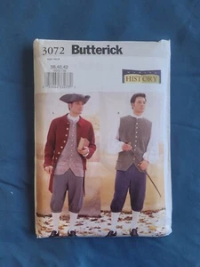 Butterick 3072 Kolonial Kostüm Muster Herren 38 40 42 Making History NEU ungeschnitten - Bild 1 von 6