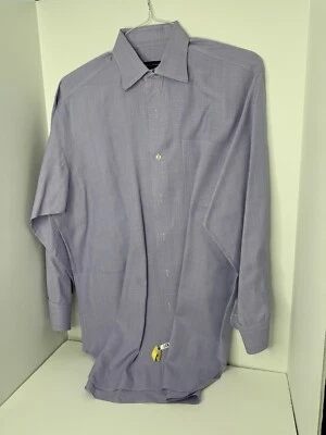 Robert Talbot Manga Longa Roxa Masculina Preppy Ou Business Wear Tamanho 16 Ou 33 - Imagem 1 de 4