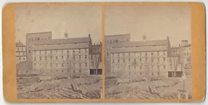 1870 Ayer, Mass Stereoview - Elevador de grano de harina J. Cushing - MA, Massachusetts - Imagen 1 de 2