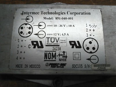 Intermec Power-One SDC105 Power Converter Input 10-36V to 12V Output - Image 1 of 3