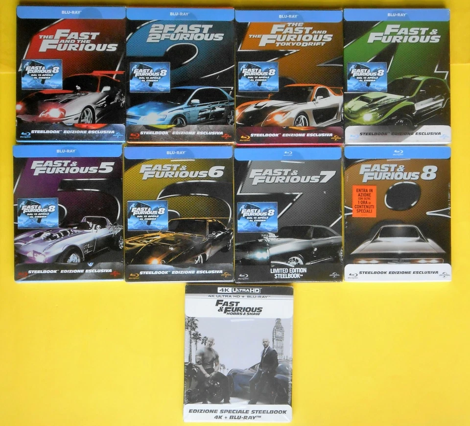 Movie blu ray Fast & Furious Steelbook Metal Box And Complete Series - Image 1 of 1