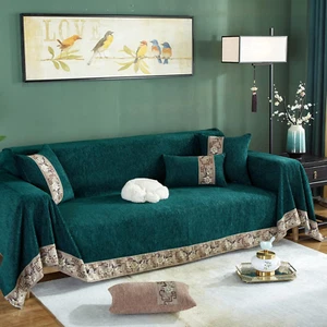 Sofa Covers for 3 Cushion Couch Sofa Universal Furniture Protector Chenille Couc - Picture 1 of 9