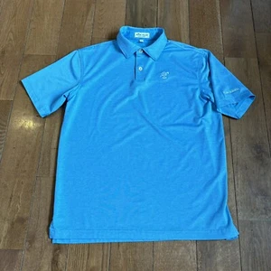 Boys Peter Millar Summer Comfort Golf Polo Shirt "Team Tarheel" Blue sz L 11-12 - Picture 1 of 9