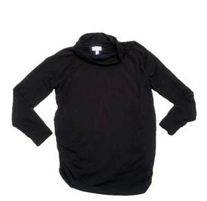 Isabel Maternity Black Ruched Turtleneck Sweatshirt - Size XL - Picture 1 of 5