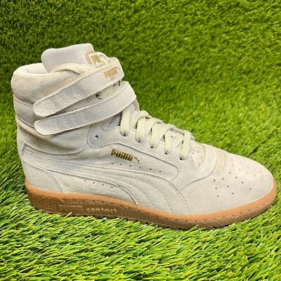 Puma Sky II High Womens Size 7.5 Gray Beige Casual Walking Shoes Sneakers - Image 1 of 4