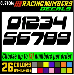 Racing Numbers Vinyl Decal Sticker for Dirt Bike Plate BMX Motocross Car [s38 - Foto 1 di 7