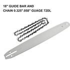 Guide Bar Chain Accessories Set Kit Blade Steel 18" 0.325" .058" Durable