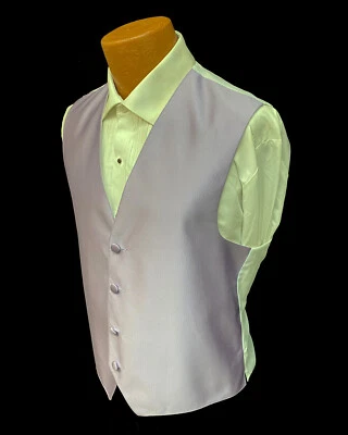 Men's Red Sleeve Bali Lavender Tuxedo Vest Free Shipping Size Large - Image 1 of 4