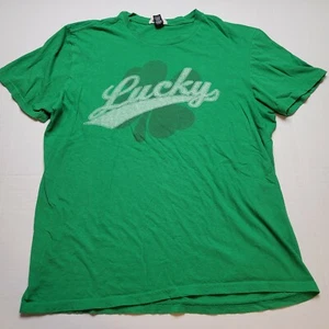 New York Las Vegas Casino T-Shirt Mens L Lucky Clover Green Gamble R63 - Picture 1 of 6