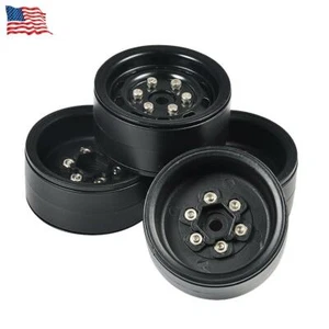 4Pcs 1.9" Metal Beadlock Wheel Rims For 1/10 RC Crawler SCX10 D90 D110 TRX-4 US - Picture 1 of 10