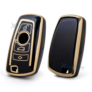 2X Black TPU Full Cover Smart Key Fob Cover For BMW 1 2 3 4 5 6 7 Series F20/F21 - Picture 1 of 9