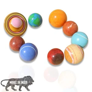 Wooden Planets Science Set Solar System Handmade Toy for Kids 3+ with a Cotton B - Picture 1 of 8