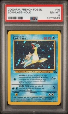 2000 Pokemon French Lokhlass Holo #10 Graded PSA 8 NM MINT - Image 1 of 2