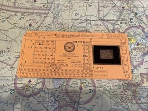 Vintage Cold War US Military Orange Research Dual Purpuse Engineering card Film - Picture 1 of 4