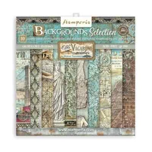 Stamperia 8" x 8" Papier Pack Sir Vagabond Flieger Hintergrund SBBS63 - Bild 1 von 1