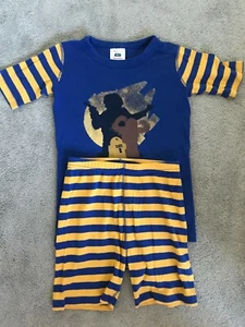 EUC 10 BOY Hanna Andersson STAR WARS Chabaka Han Solo Shortie Pajama Set 140cm - Picture 1 of 2