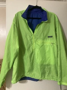VTG HULK PATAGONIA 90s Reversible Nylon Pullover Green/Purple USA Size M - Picture 1 of 6