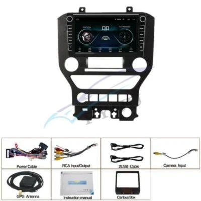 Radio estéreo de coche de 8" navegación GPS espejo enlace para Ford Mustang modelo F2 2015-21 Foto 1 de 4
