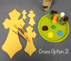 Wooden Cross Shape, Wood Wall Hanging Cross (21) , Paintable Wood Cross, Craft - Picture 1 of 1