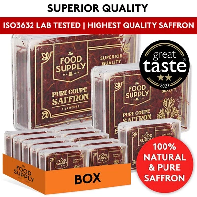 The Food Supply Saffron Kesar, 100% A-Grade Spanish Saffron + PURE & NATURAL A++ - Image 1 of 4