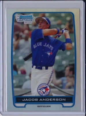 Jacob Anderson 2012 Bowman Refractor #'d /500 Chrome Prospect Toronto Blue Jays - Image 1 of 2