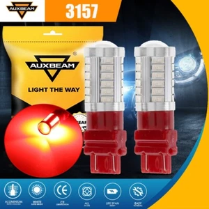 Luces de freno trasero AUXBEAM 3157 3156 T25 LED rojas bombillas de estacionamiento brillantes - Imagen 1 de 12
