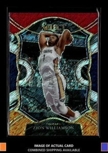 2020-21 Panini Select #1 Zion Williamson Red White Orange Shimmer Pelicans - Picture 1 of 2