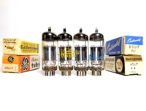 Match Quad (4) 6GU7 Dual Triode Tubes NEC Japan NOS Audio Research D-79 Moscode - Picture 1 of 2