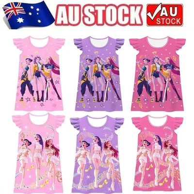 Girls KPOP Demon Pyjamas Dress Nightdress Sleepwear Birthday Skirts Xmas Gift - image 1 of 4