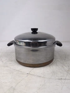 Vintage Revere Ware 1801 Kupfer plattiert Suppentopf mit Deckel 6 Quart Patent 2272609  - Bild 1 von 7