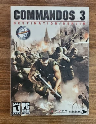 Commandos 3: Destination Berlin (PC-DVD) 3-Disc Game Eidos 2003 Pyro Studios CIB - Image 1 of 4