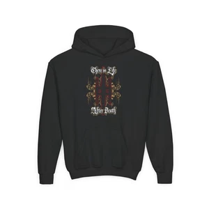 There Is Life After Death Youth Heavy Blend Hooded Sweatshirt - Picture 1 of 3
