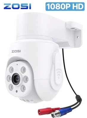 ZOSI 1080P 355°View Pan Tilt Analog Wired Security Camera Outdoor For ZOSI DVR - Image 1 of 4