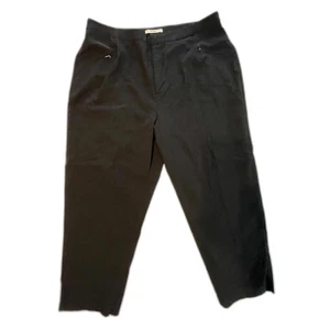 Pantalones de vestir para mujer negros Merona con bolsillos con cremallera. Pantalón corto delantero plano talla 20W - Imagen 1 de 7
