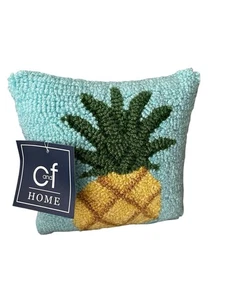 "Nueva almohada de piña bordada azul CF Home 8"" nueva con etiquetas" - Imagen 1 de 4
