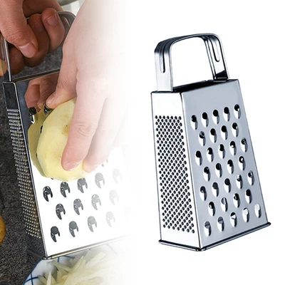 4 Sided Box Cheese Grater Stainless Steel Kitchen Vegetable Slicer Cutter Multi