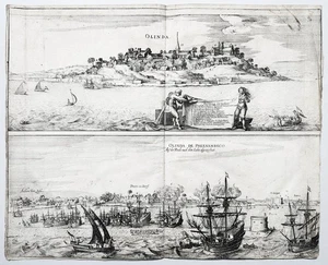 Olinda Pernambuco Brasil Grabado Gottfried Merian 1631 - Picture 1 of 1