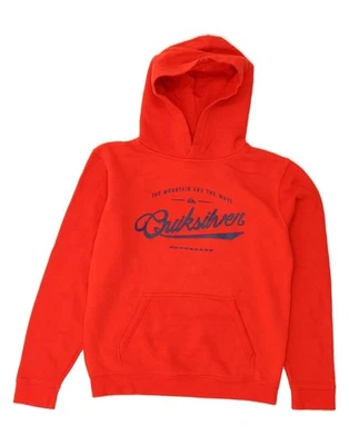 Sudadera con capucha gráfica para mujer QUIKSILVER UK 14 roja mediana BX28 Foto 1 de 3