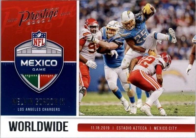 2020 Prestige Worldwide #3 Melvin Gordon III - FB - Image 1 of 2